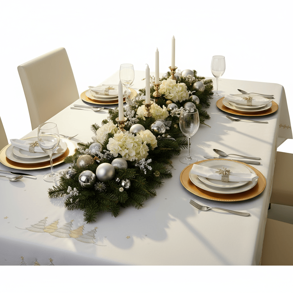 Fabric Christmas Tablecloths Table Covers / Napkins