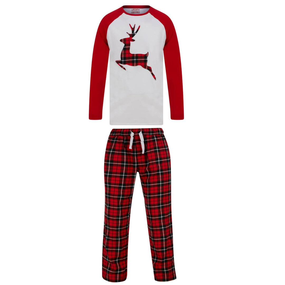 Buy Mens Christmas Pyjama Set Reindeer/Stag Check XS Stock – XS