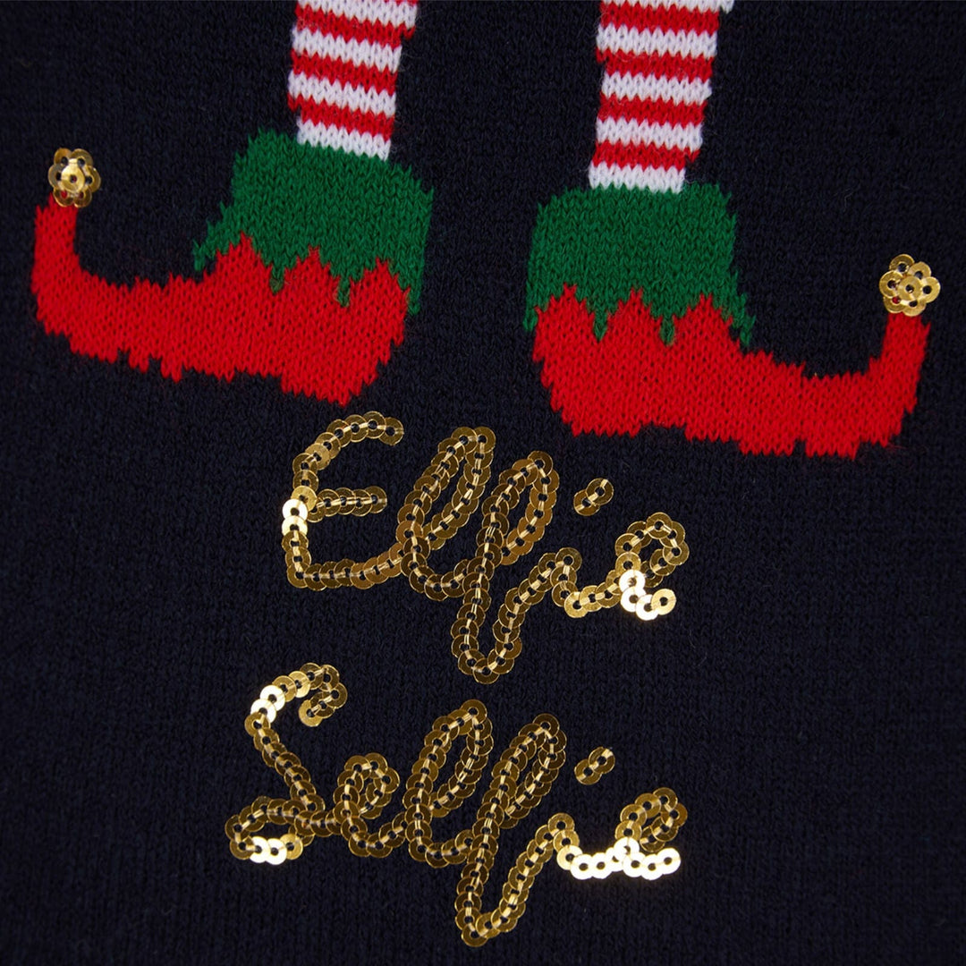 Buy Kids Elfie Selfie Christmas Jumper XS-Stock –