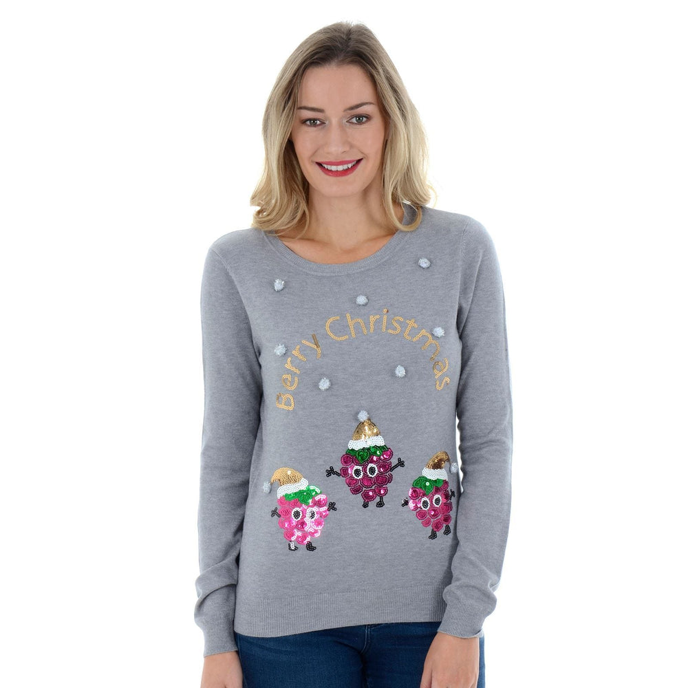 Xmas Jumper Womens Sparkly Jumpers Uk Womens Novelty Sequin