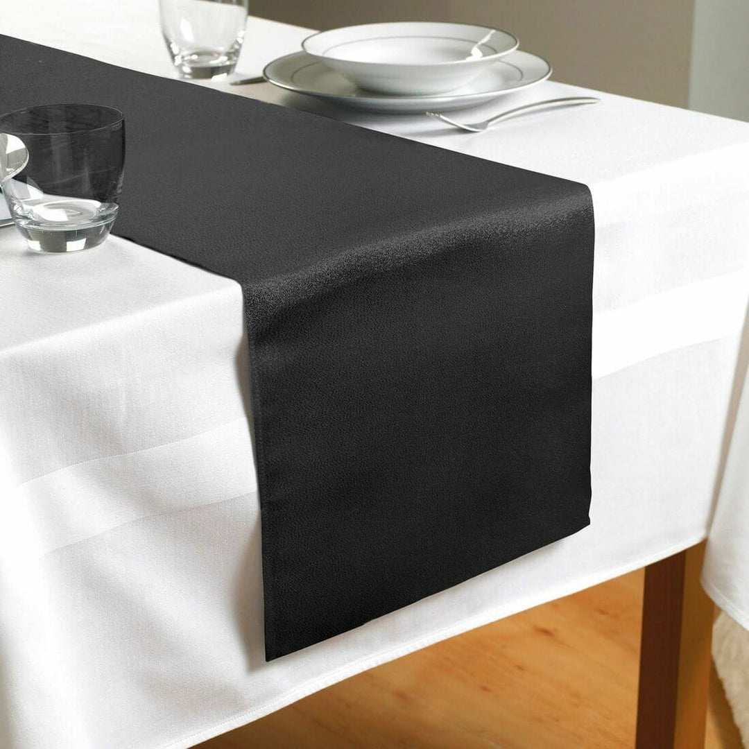 Christmas Sparkly Table Runner Black Gold 180cm x 35cm Black