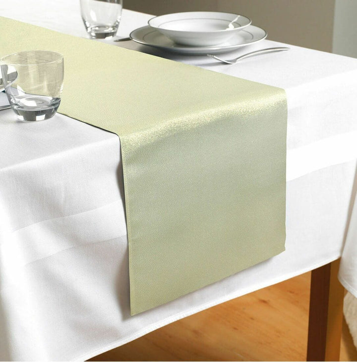 Christmas Sparkly Table Runner Black Gold 180cm x 35cm Gold