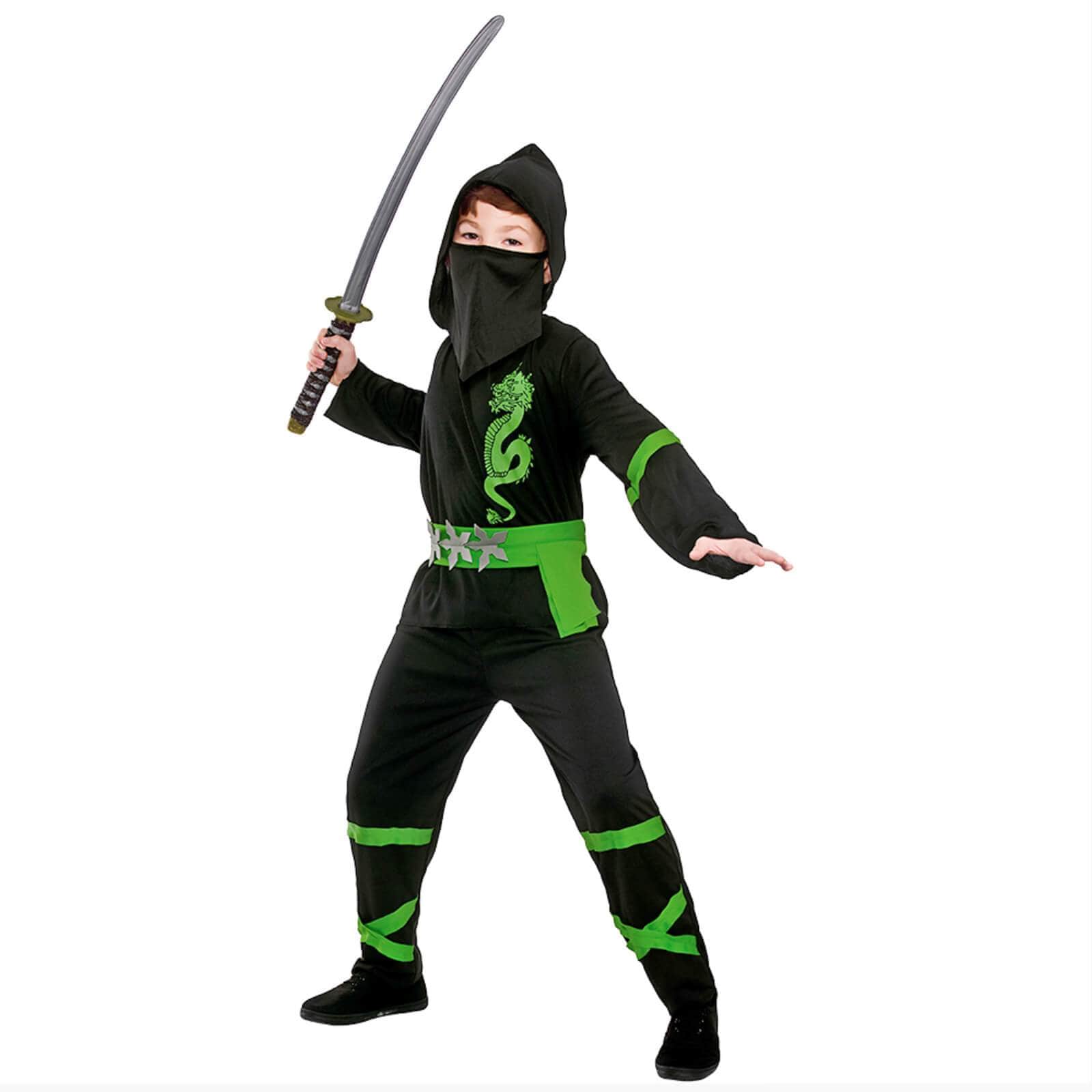 Mythical Power Ninja Fancy Dress Costume for Kids Samurai Warrior Outfit XS Stock