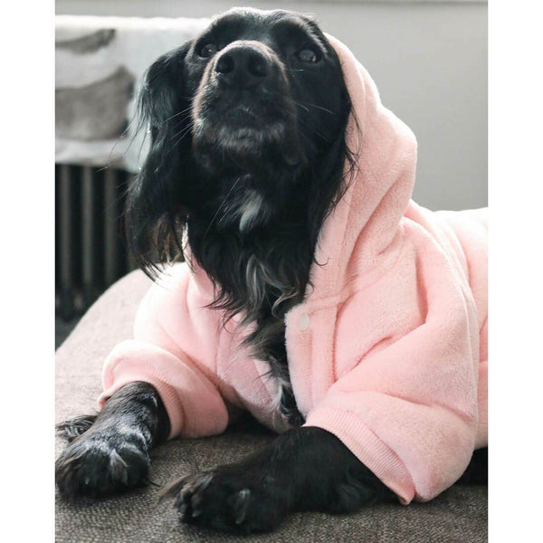 Pet Hoodie Blanket Cosy Sherpa Fleece Lined Coat Dog Cat