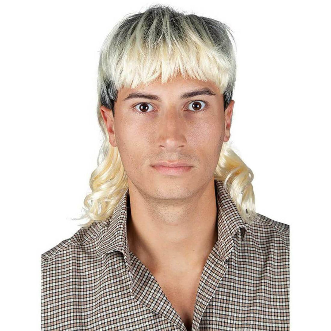 Exotic Mullet Wig Blonde Joe Tiger King 80s Pop Rock Star