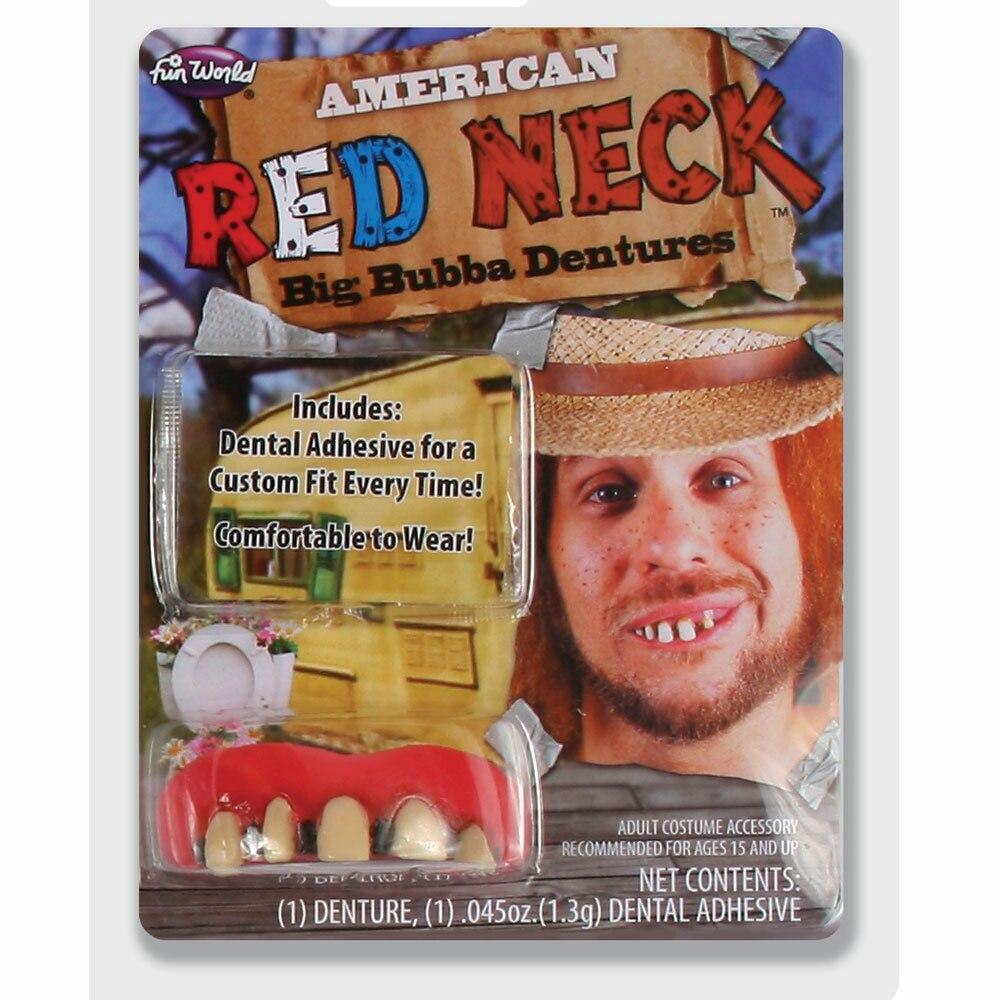 American Red Neck Dentures Teeth Fancy Dress Halloween