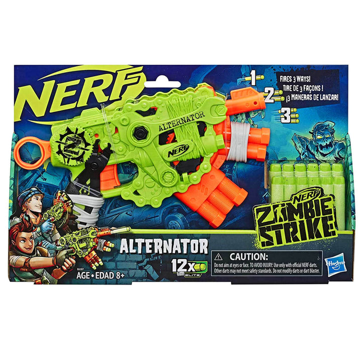 Nerf Zombie Strike Alternator Dart Blaster Fires 3 Ways 27cm