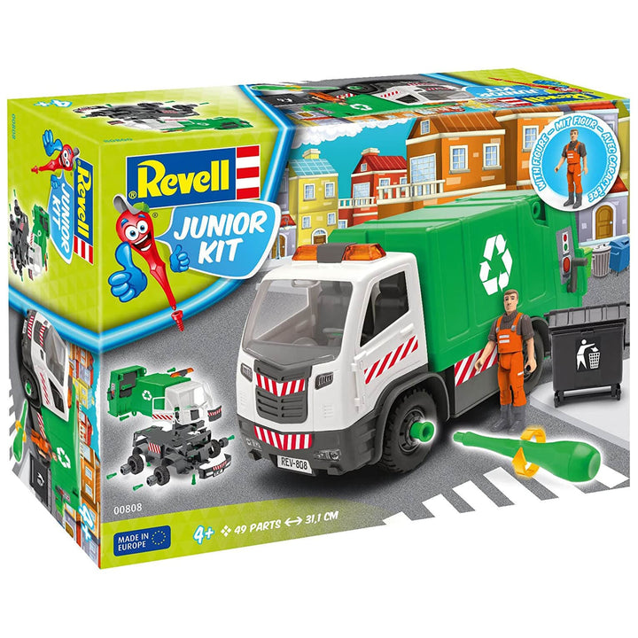 Bin Lorry &amp; Figure Revell Model Building Kit Level 1 Age 4+