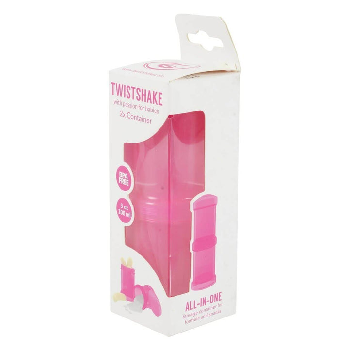 Twistshake 2 x 3oz 100ml Snack &amp; Formula Containers Pink