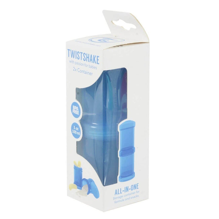 Twistshake 2 x 3oz 100ml Snack &amp; Formula Containers Blue