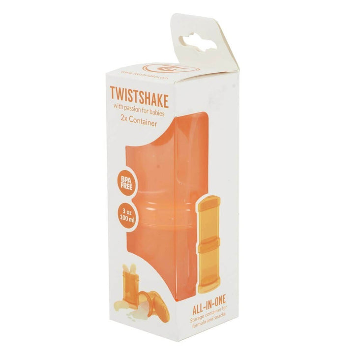 Twistshake 2 x 3oz 100ml Snack &amp; Formula Containers Orange