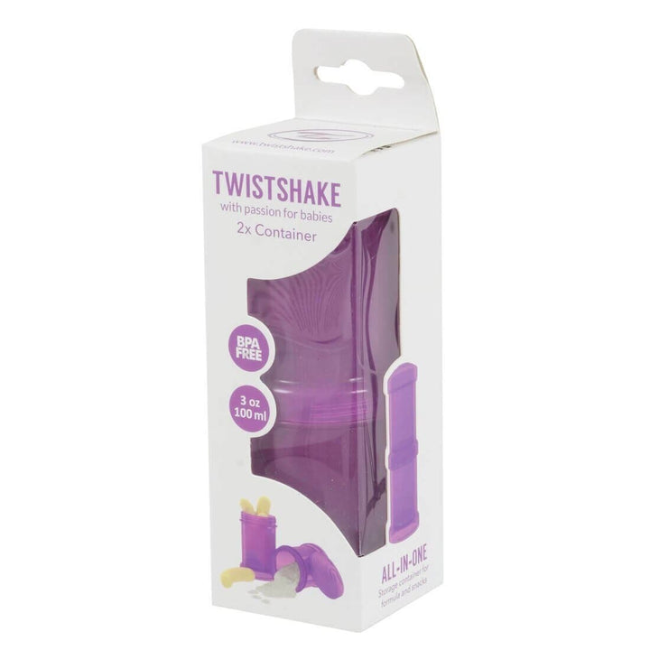 Twistshake 2 x 3oz 100ml Snack &amp; Formula Containers Purple