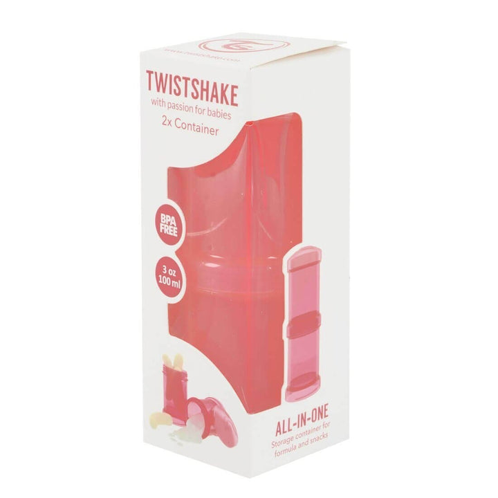 Twistshake 2 x 3oz 100ml Snack &amp; Formula Containers Peach