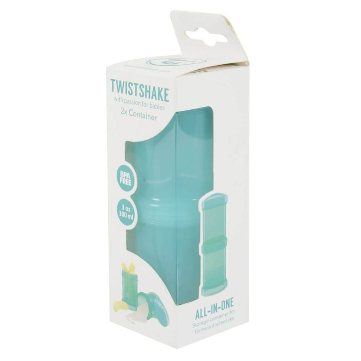 Twistshake 2 x 3oz 100ml Snack &amp; Formula Containers Turquoise