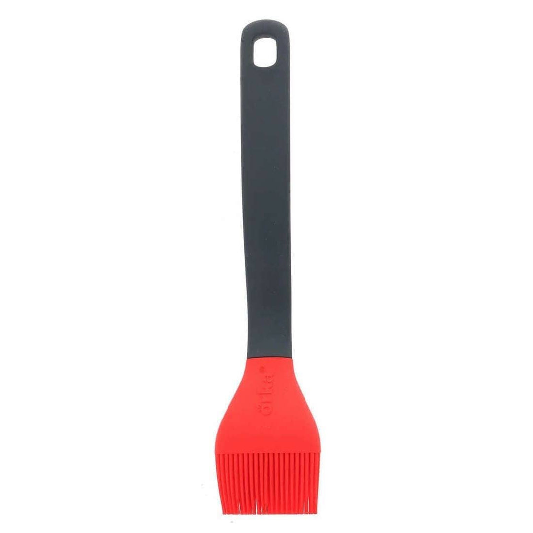 Mastrad Orka Brush Kitchen Utensil Red Silicone Bristles 26cm