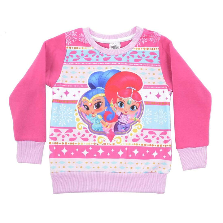 Girls Christmas Jumper Shimmer &amp; Shine Princess Pink 2-5 Years 2-3 Years