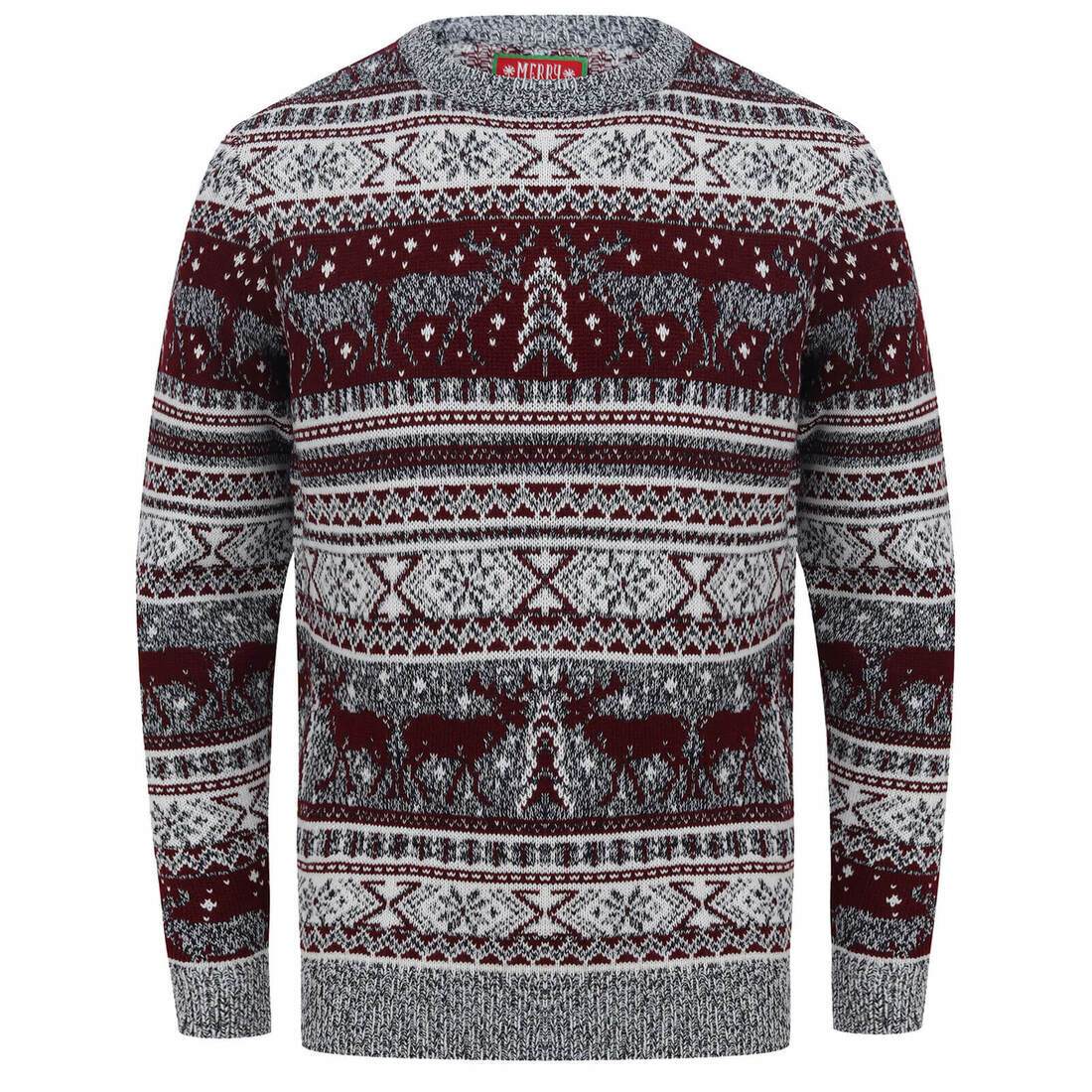 Mens reindeer jumper deals