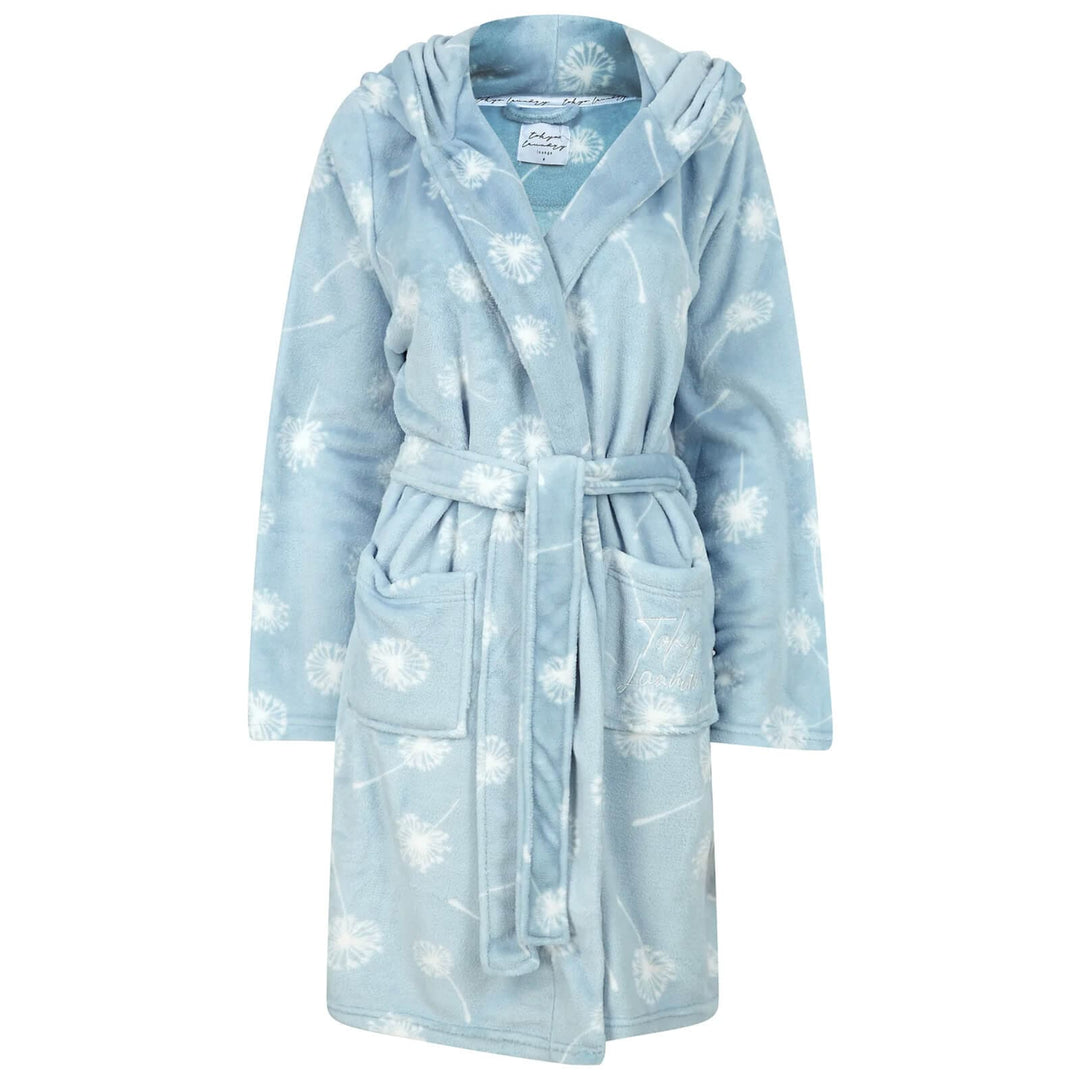 Buy Womens Hooded Dressing Gown Dandelion Blue Fleece | XS-Stock XS-Stock.co.uk Buy Womens Hooded Dressing Gown Dandelion Blue Fleece | XS-Stock XS-Stock.co.uk