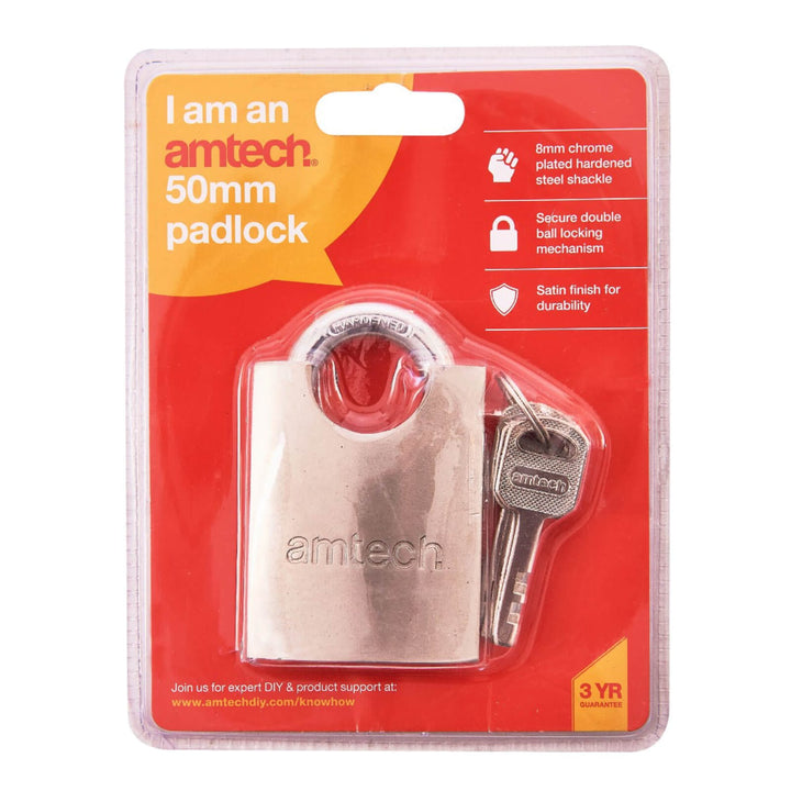 Amtech 50mm Steel Padlock