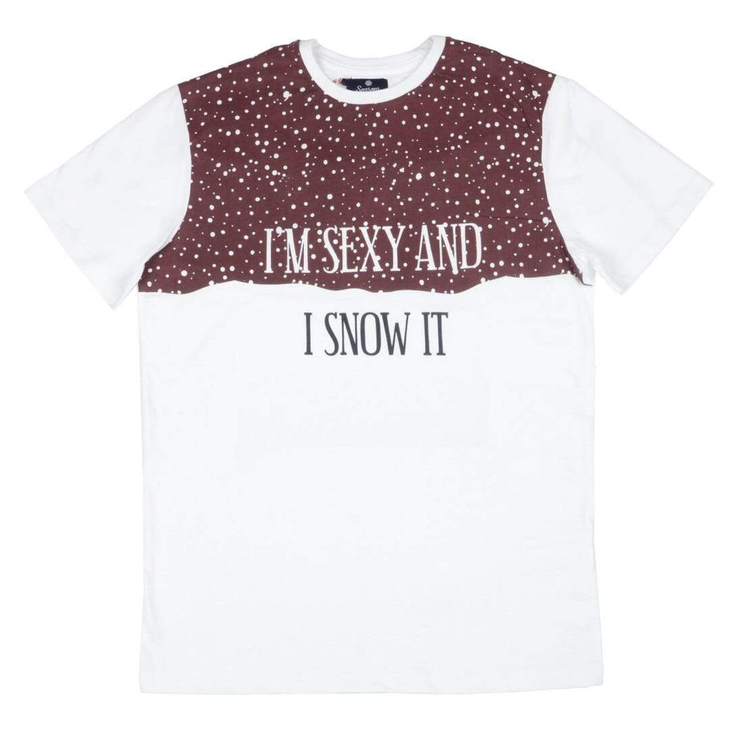 Mens Sexy And I Snow It Red Christmas T-Shirt Fun Xmas Top S