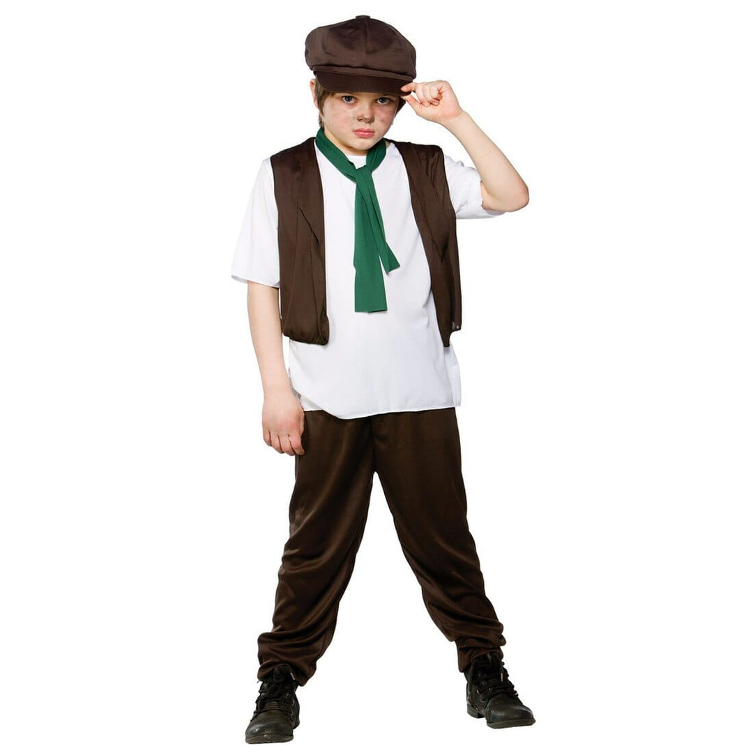 Boys Victorian Poor Boy Halloween Costume Peasant Outfit L (8-10 years)