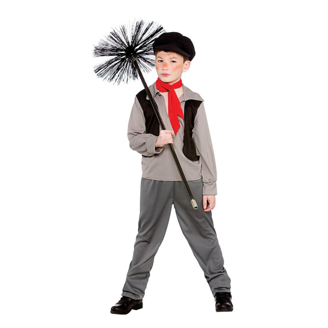 Boys Victorian Chimney Sweep Fancy Dress Halloween Costume L (8-10 years)