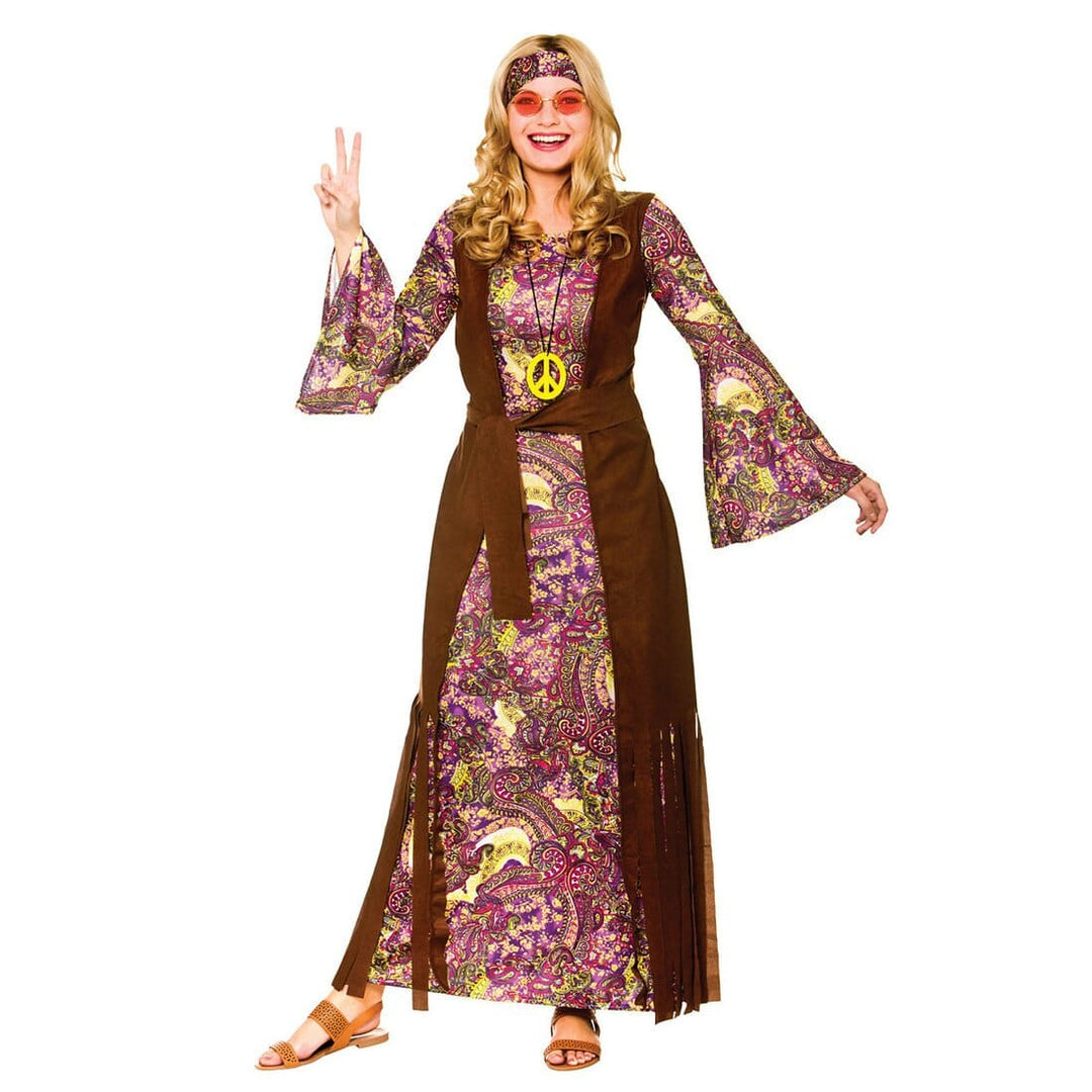 Womens Summer Of Love 60s Hippie Halloween Costume L (UK 18-20)