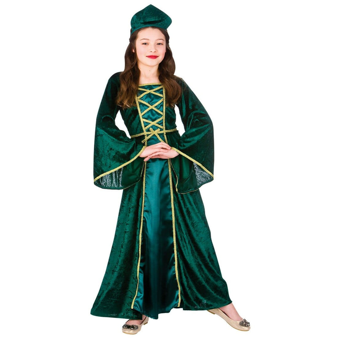 Girls Medieval Tudor Princess Fancy Dress Halloween Costume L (8-10 years)