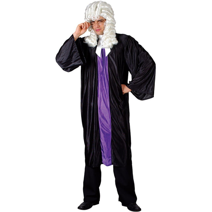 Mens High Court Judge Lawyer Fancy Dress Halloween Costume One Size