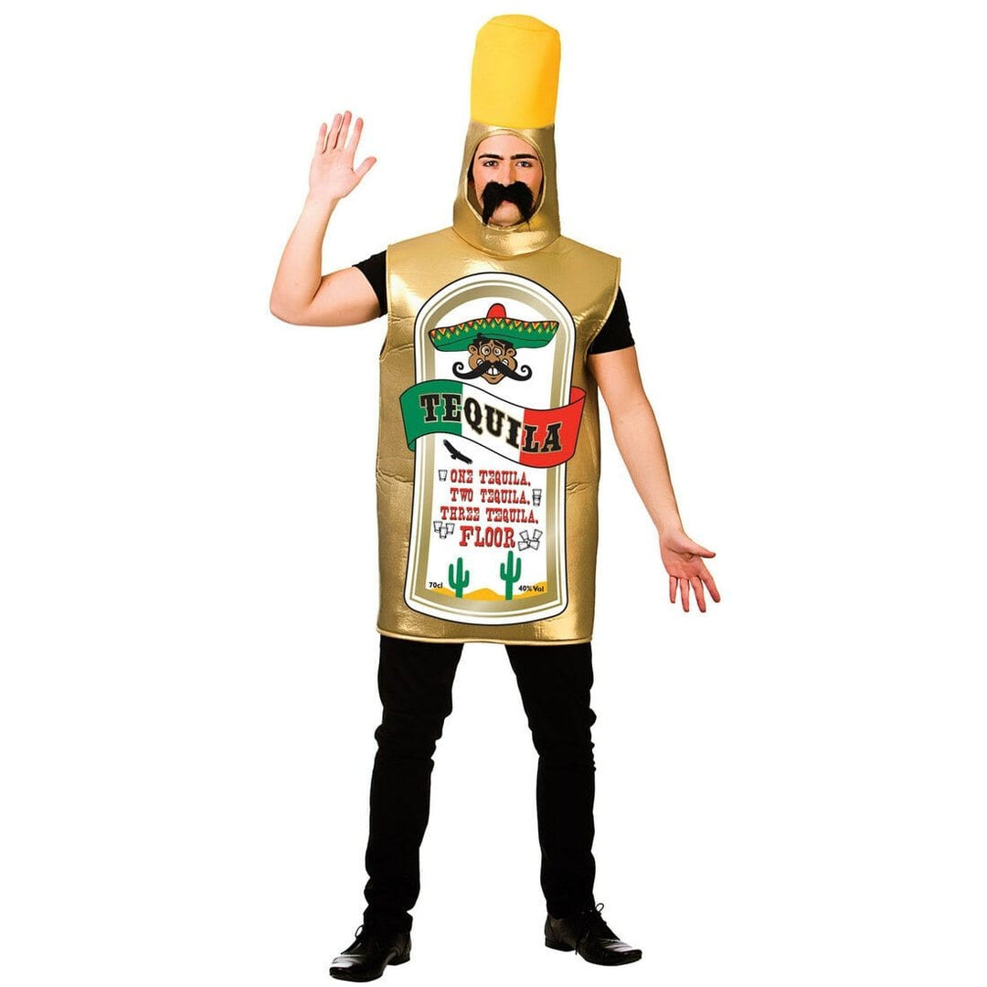 Tequila Bottle Adults Funny Fancy Dress Halloween Stag Party Costume