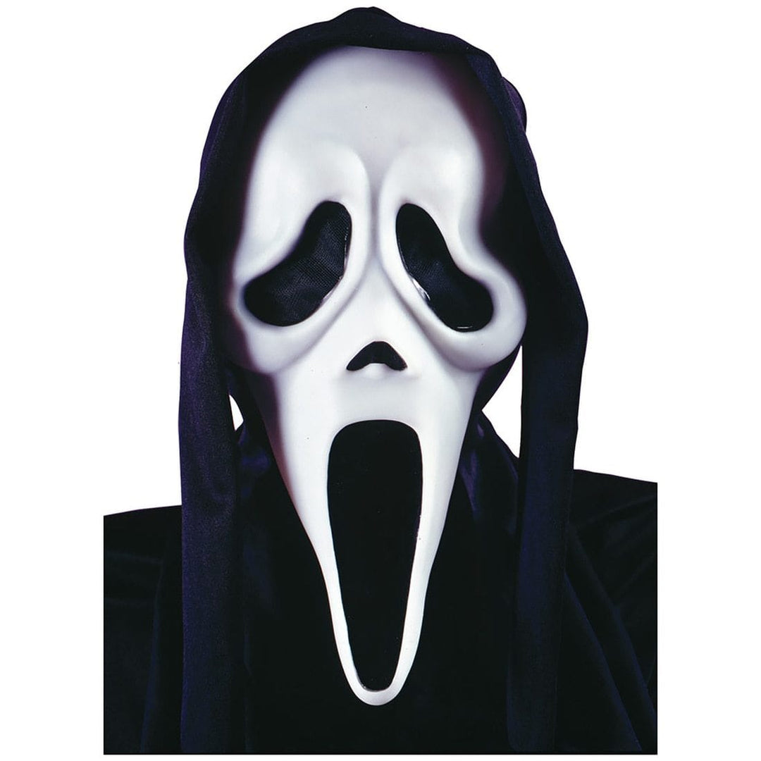 Scream 4 Ghost Face Mask With Hood Fancy Dress Accessory