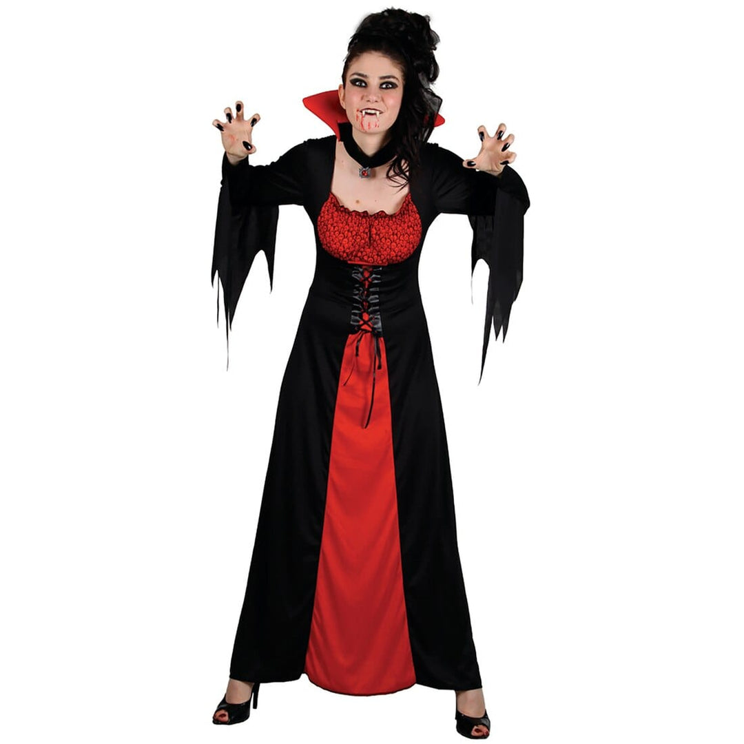 Classic Vampiress Vampire Womens Fancy Dress Halloween Party XS