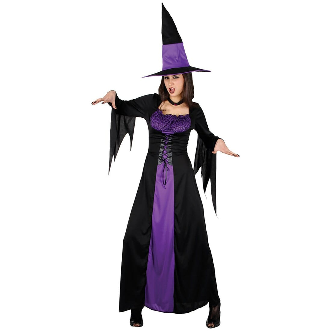 Spellbound Horror Witch Womens  Purple Costume Halloween L (UK 18-20)