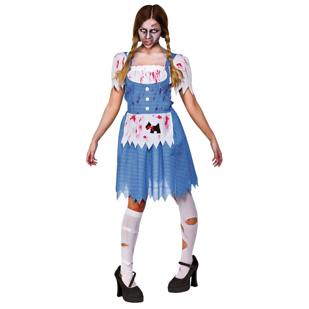 Zombie Blue White Country Girl Womens Halloween Costume XS