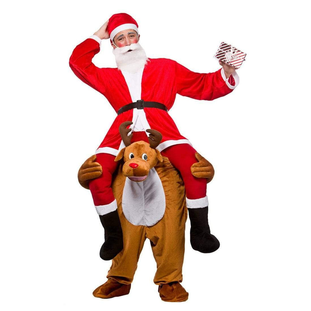 Adults Carry Me Reindeer Christmas Fancy Dress Party Costume