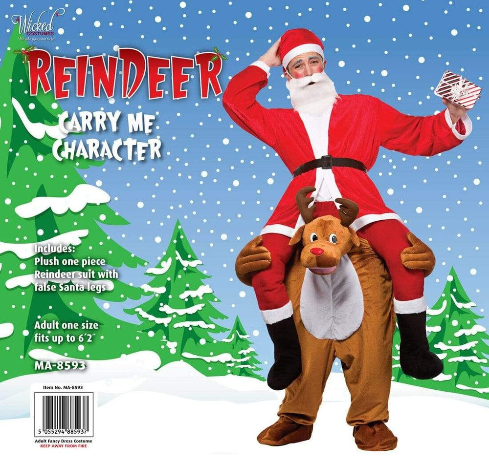 Adults Carry Me Reindeer Christmas Fancy Dress Party Costume