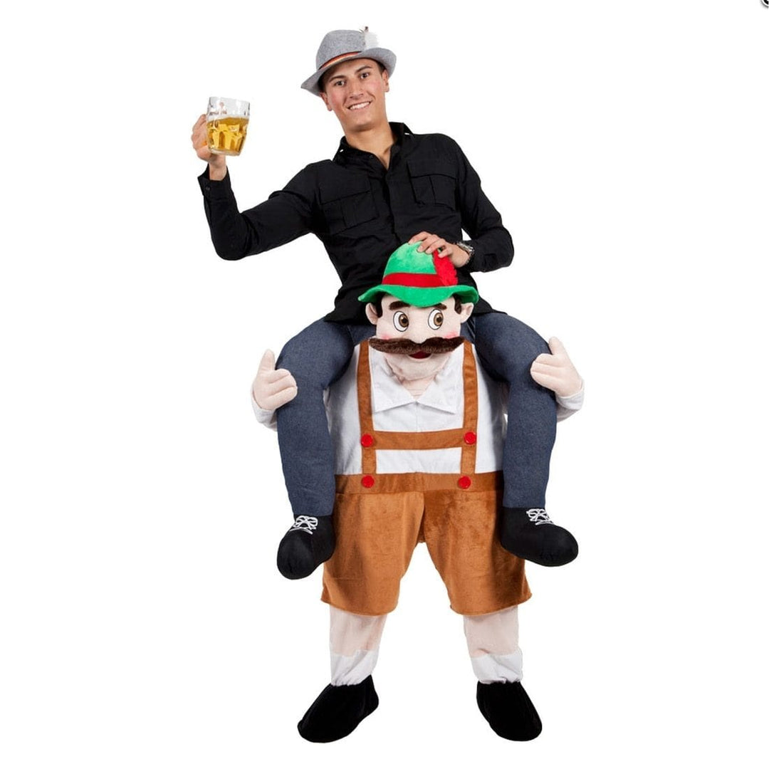 Carry Me Bavarian Beer Guy Funny Adults Mascot Fancy Dress Costume