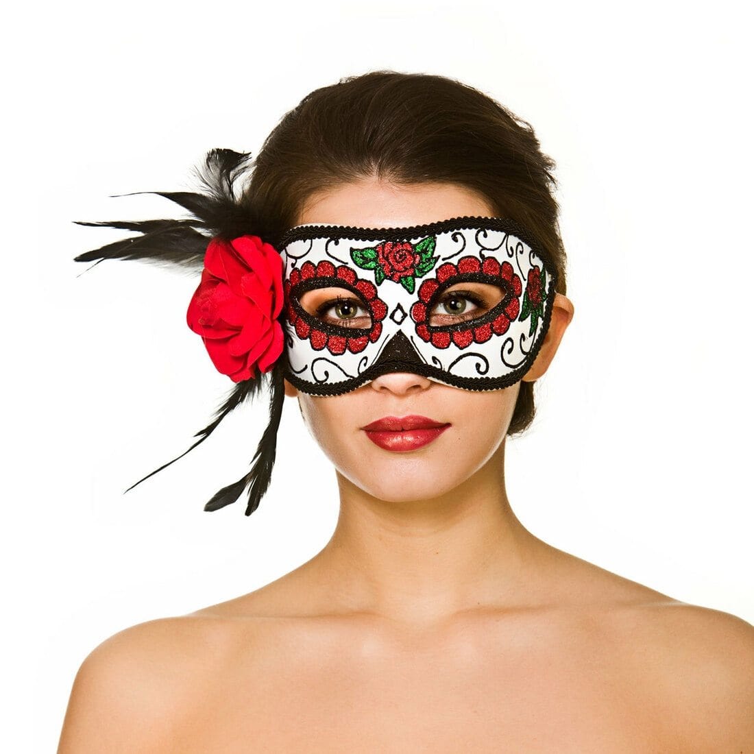 Deluxe Day of the Dead Eyemask Fancy Dress Accessory