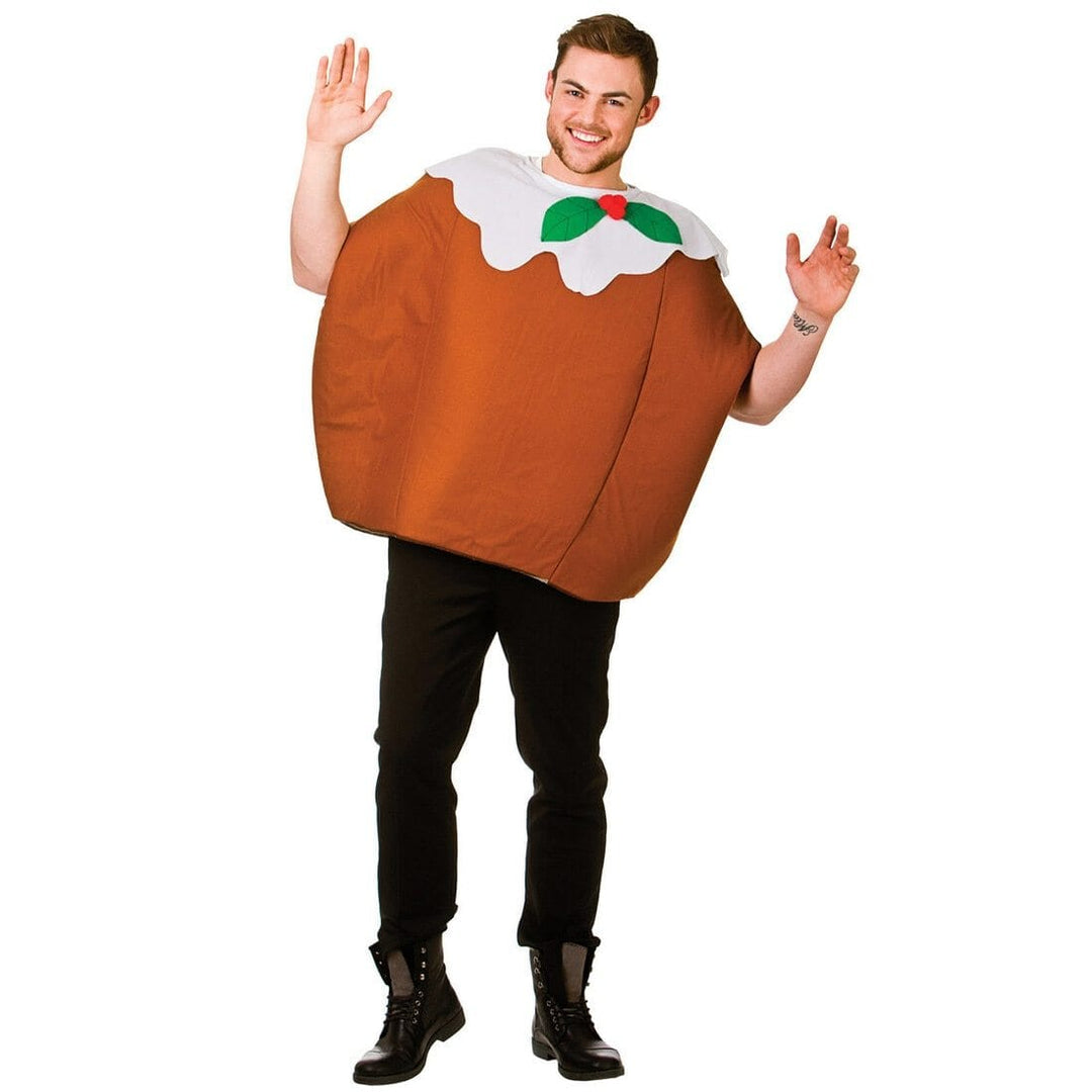 Christmas Pudding Costume Adults Fancy Dress Party One Size