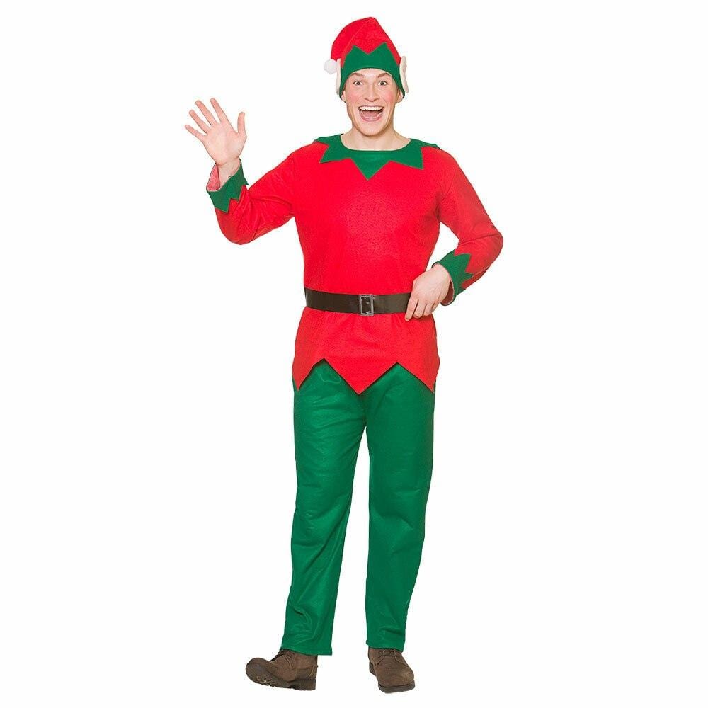Elf Costume Fancy Dress Christmas Santas Little Helper Green One Size