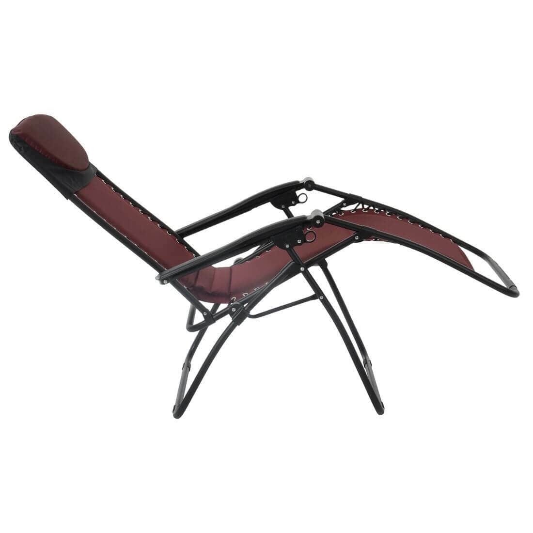 Garden Recliner Chair Zero Gravity Reclining Relaxer Padded Seat in Re XS Stock