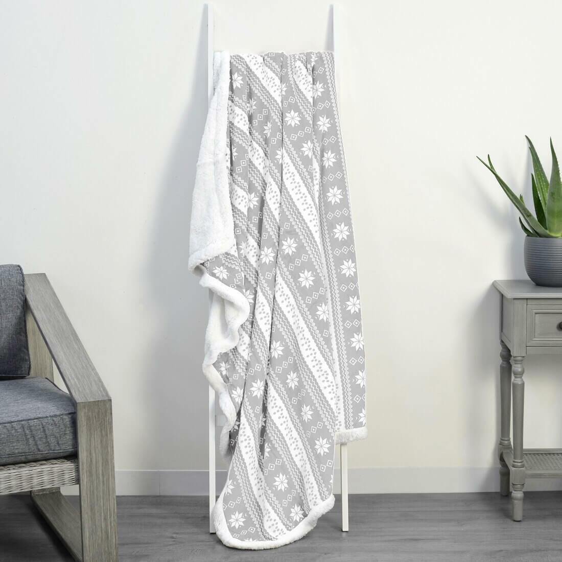 Sherpa lined fleece blanket hotsell