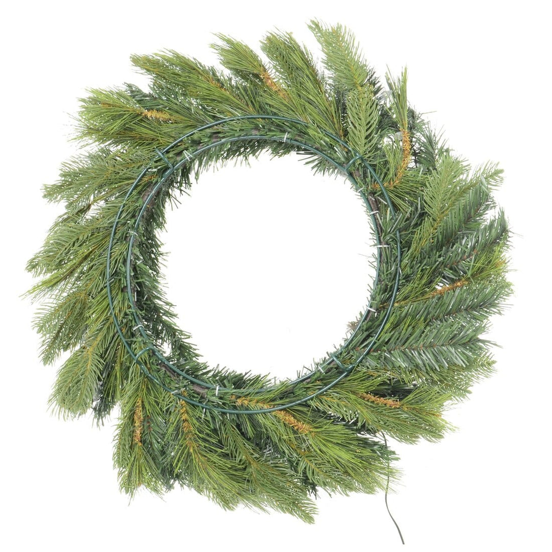 Christmas Wreath Pre-Lit Luxury Artificial Green Pine Tips