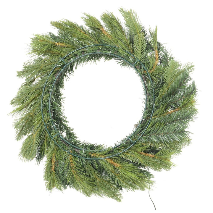 Christmas Wreath Pre-Lit Luxury Artificial Green Pine Tips
