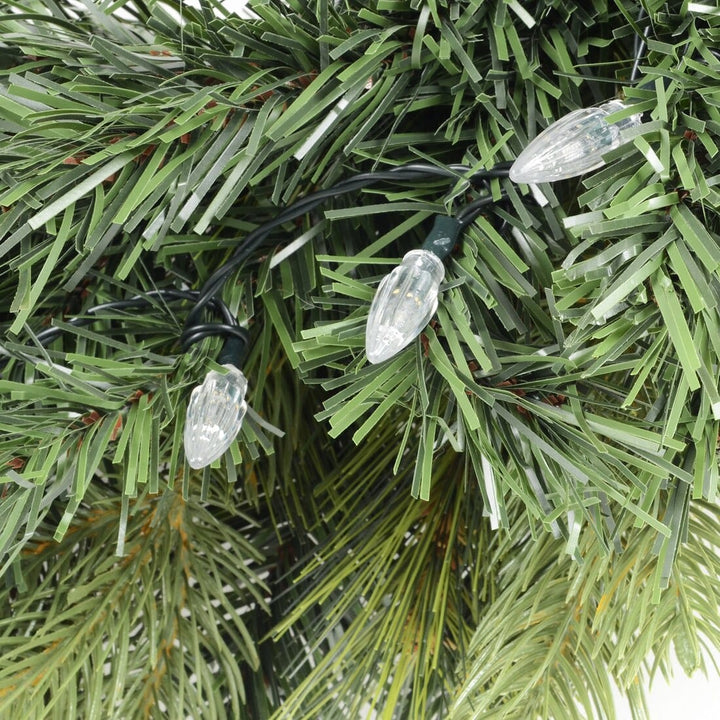 Christmas Wreath Pre-Lit Luxury Artificial Green Pine Tips