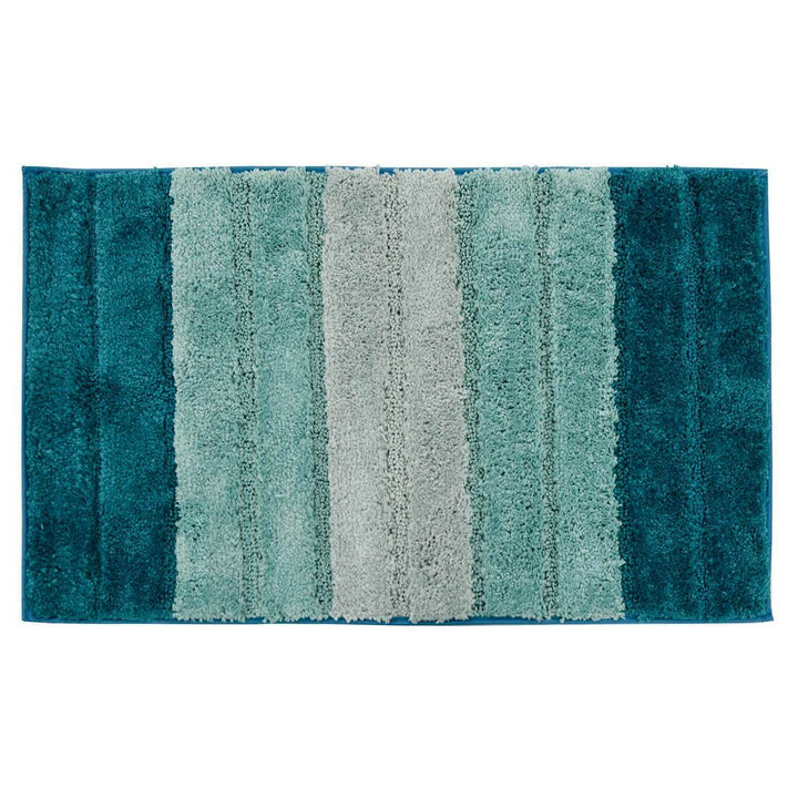 Shades Striped Microfibre Bath Mat Shower Bathroom Non-Slip Teal / 40x60cm