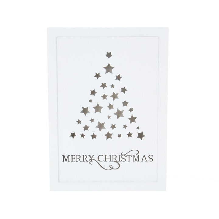 Light Up LED Merry Christmas Xmas Wall Plaques Decorations