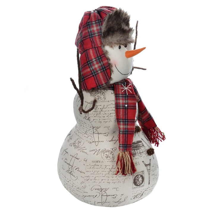 66cm Large Snowman With Trapper Hat Christmas Decoration