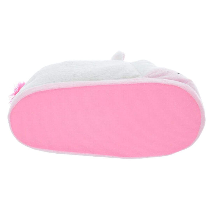 Women's Novelty Unicorn Slippers Pink & White Plush Slip On