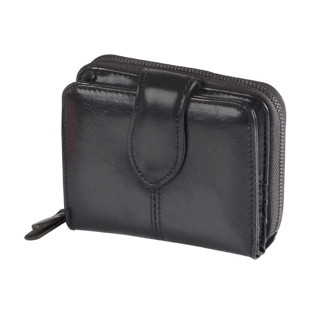 Womens Keira PU Small Purse Coin Card Zip - Black Pink Tan Black